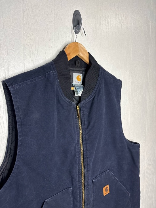 Vintage Carhartt Quilted Artic Vest “Midnight Blue” V02 MDT Size 2XLT - Picture 5 of 12